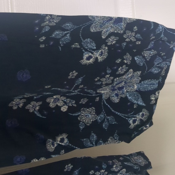 Blue Patterned Pants Rayon - Picture 2 of 4